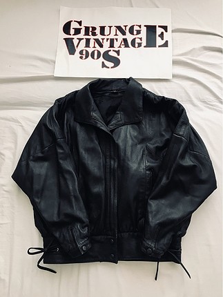 American Vintage Vintage yarasa Kol bomber deri ceket