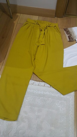 Belden lastikli kumaş pantalon