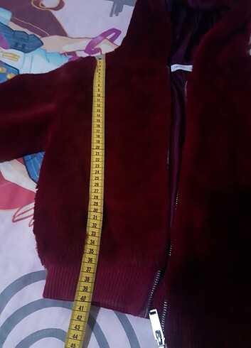 4 Yaş Beden bordo Renk Kürk mont