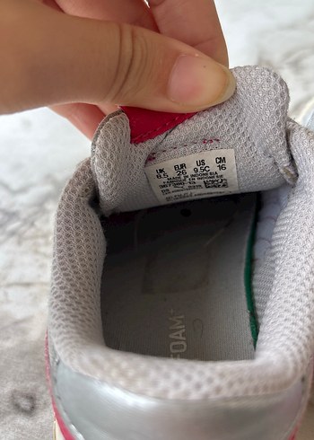 26 Beden gri Renk Kız Çocuk Gri Puma Spor Ayakkabı Velcro