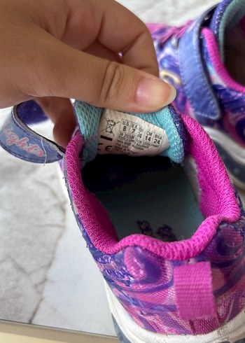 24 Beden Kız Çocuk Mor Batik Desenli Spor Ayakkabı