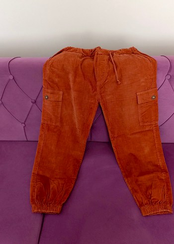 Düğmeli Kahverengi Süet Pantolon