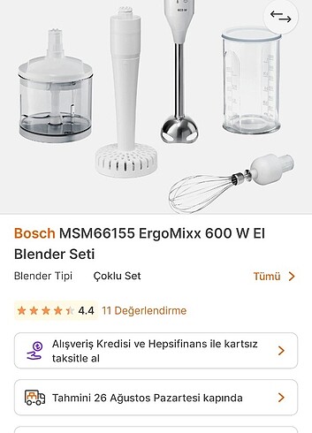 Bosch ergomixx el blender seti