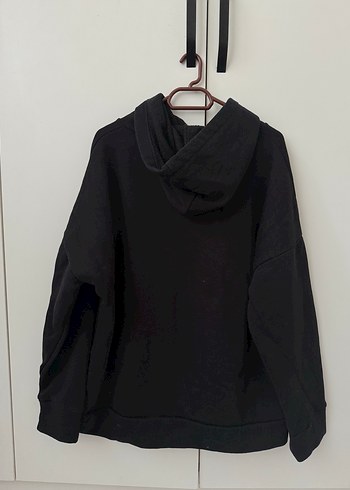 xs Beden Siyah Kapüşonlu Salaş Sweatshirt