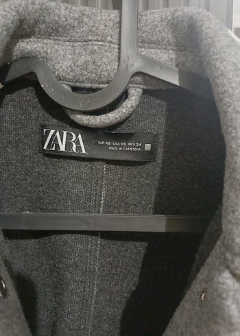 Gri Düğmeli Midi Kadın Kaban - Görsel 2