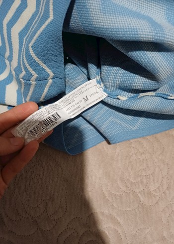 Trendy Mavi Desenli Kadın Triko Kazak - Görsel 5