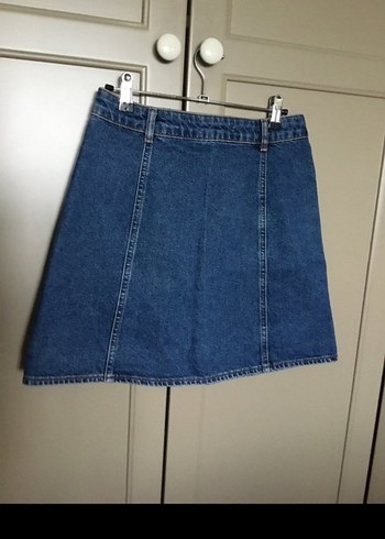 Düğmeli Kot Etek - Görsel 3