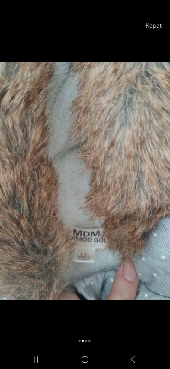 Kapüşonlu Gri Tüylü Bebek Tulumu - Görsel 2