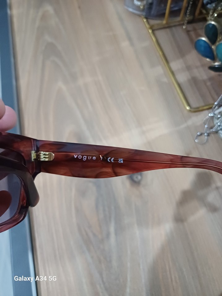 Kahverengi Kadın Şeffaf Güneş Gözlüğü - Görsel 3