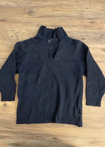 Mavi Jeans Lacivert Uzun Kollu Düğmeli Kazak - Görsel 4