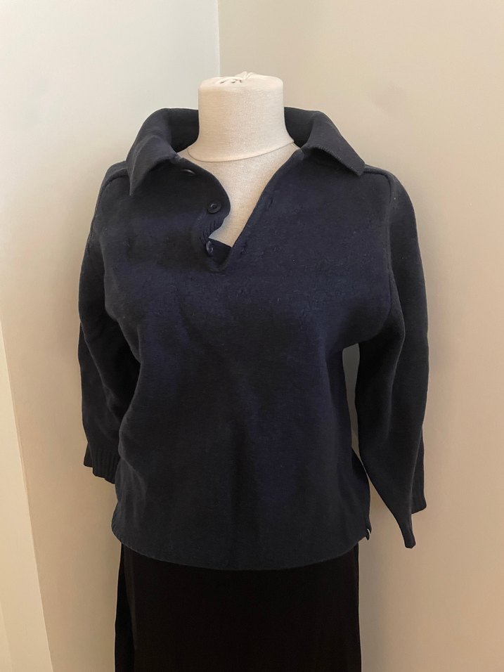 Mavi Jeans Lacivert Uzun Kollu Düğmeli Kazak - Görsel 3