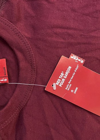Vintage Levis Red Tab Bordo Uzun Kollu Kadın Bluz - Görsel 5