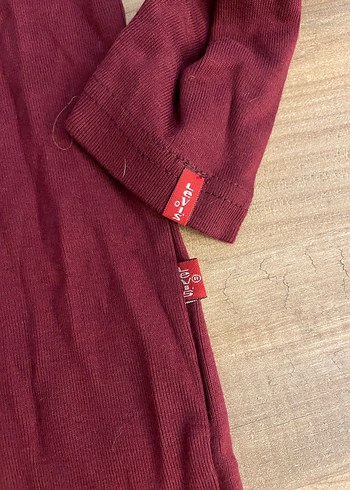 Vintage Levis Red Tab Bordo Uzun Kollu Kadın Bluz - Görsel 7