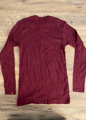 Vintage Levis Red Tab Bordo Uzun Kollu Kadın Bluz - Görsel 4