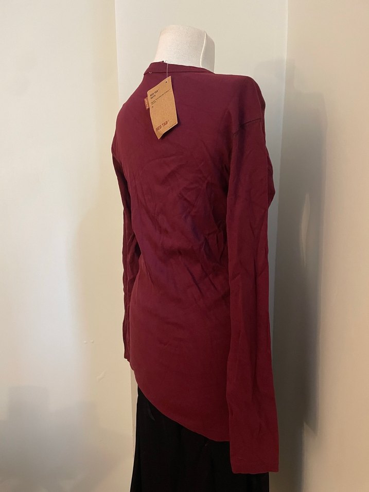 Vintage Levis Red Tab Bordo Uzun Kollu Kadın Bluz - Görsel 2