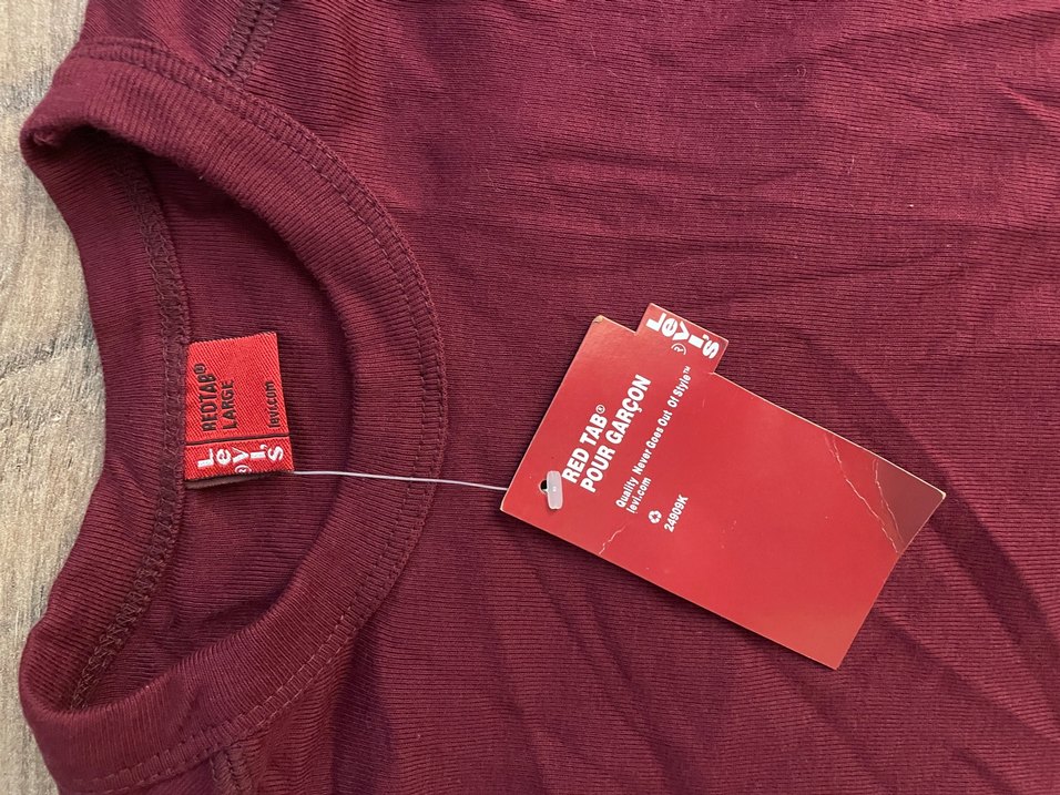 Vintage Levis Red Tab Bordo Uzun Kollu Kadın Bluz - Görsel 5