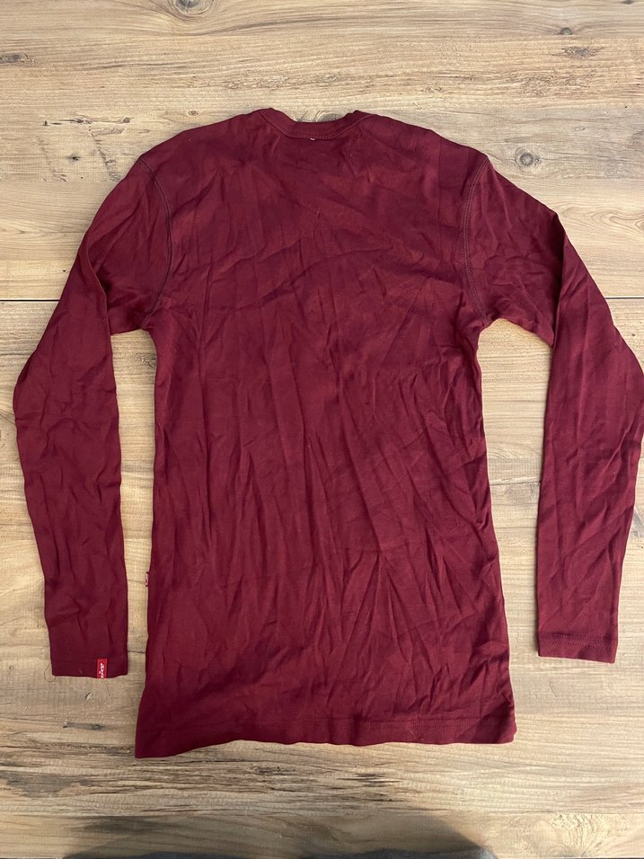 Vintage Levis Red Tab Bordo Uzun Kollu Kadın Bluz - Görsel 4