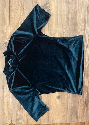 Oxxo Yeşil Kadife Bluz - Görsel 3