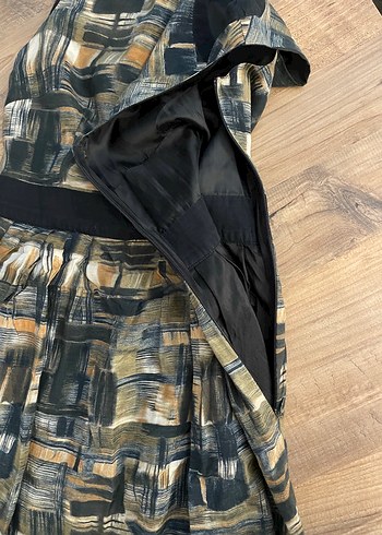 Koton Kemerli Kahverengi Kısa Elbise - Görsel 7