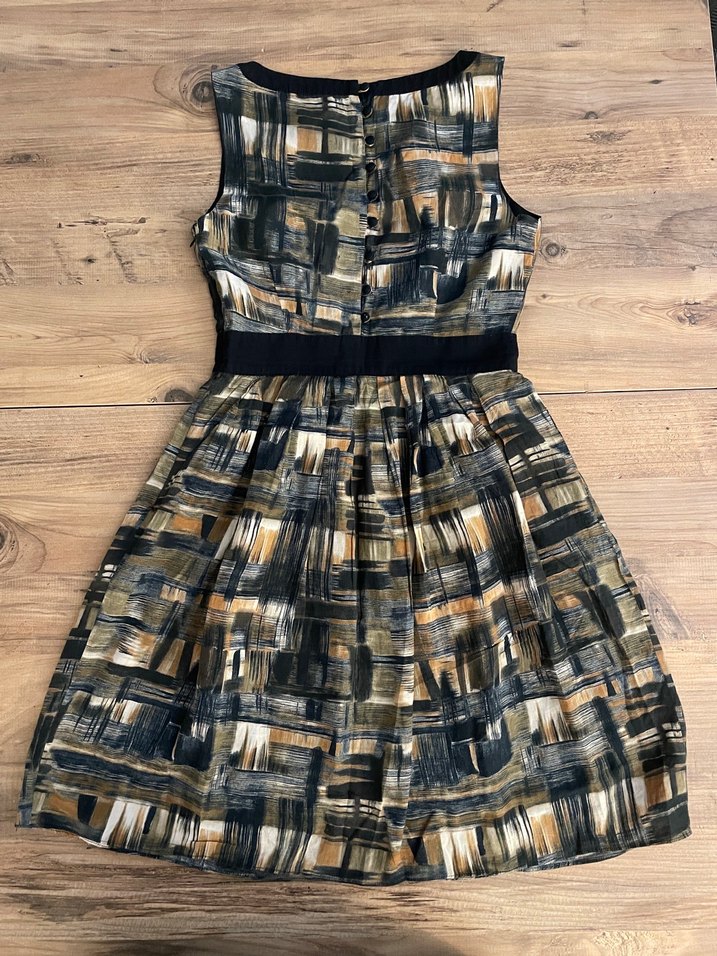 Koton Kemerli Kahverengi Kısa Elbise - Görsel 4