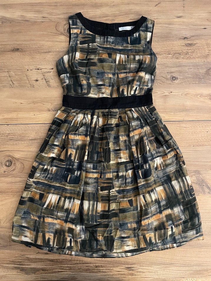 Koton Kemerli Kahverengi Kısa Elbise - Görsel 3