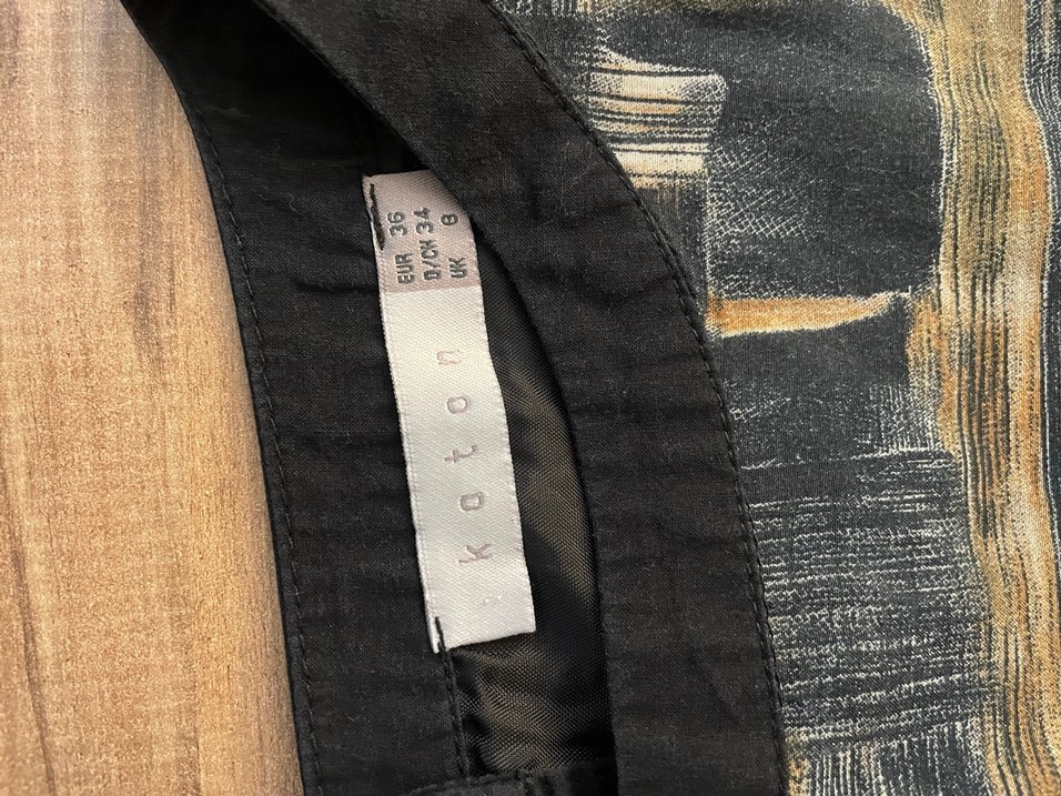 Koton Kemerli Kahverengi Kısa Elbise - Görsel 5