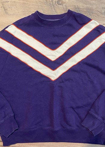 Tory burch sport chevron mor sweatshirt - Görsel 3