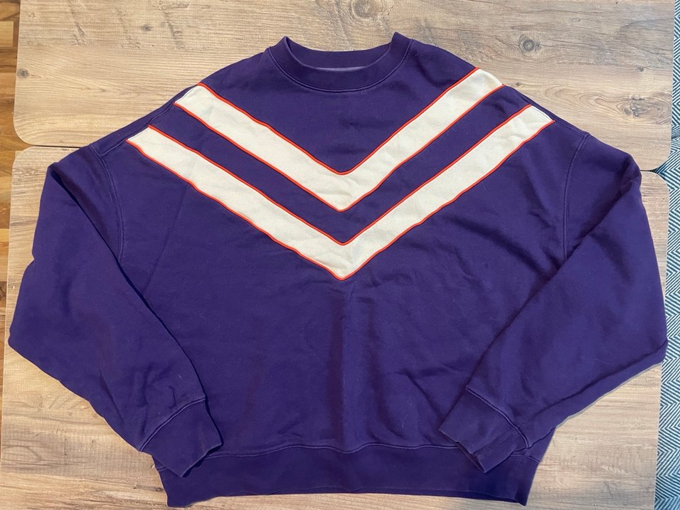 Tory burch sport chevron mor sweatshirt - Görsel 3