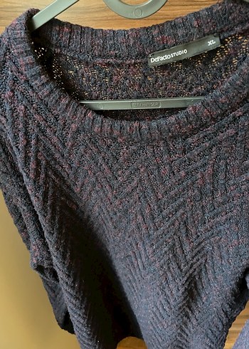 Defacto Unisex Örgü Kazak Yuvarlak Yaka - Görsel 7