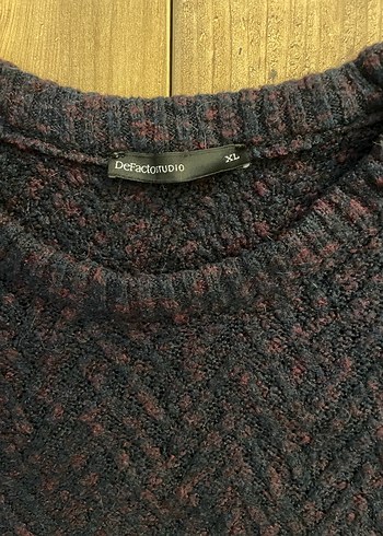 Defacto Unisex Örgü Kazak Yuvarlak Yaka - Görsel 5