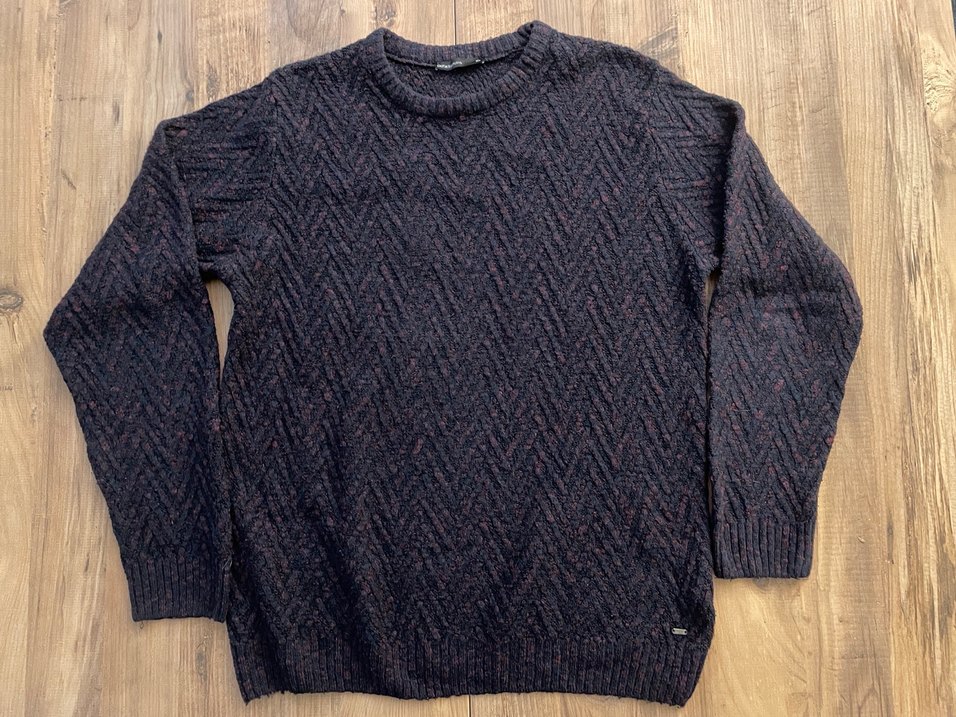 Defacto Unisex Örgü Kazak Yuvarlak Yaka - Görsel 3