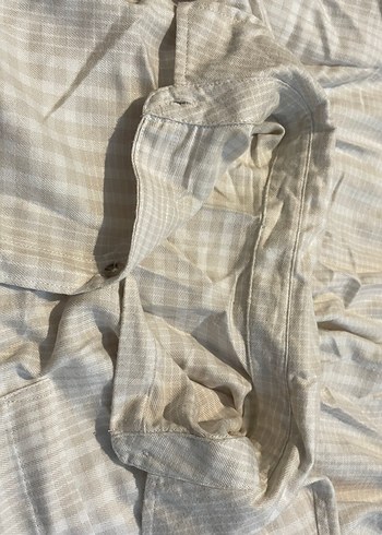 Bej Ekoseli Uzun Kollu Gömlek - Görsel 5