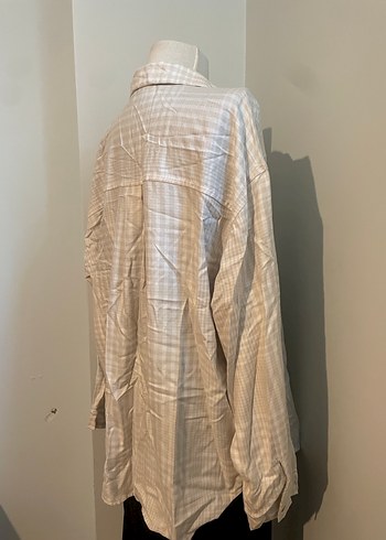 Bej Ekoseli Uzun Kollu Gömlek - Görsel 2