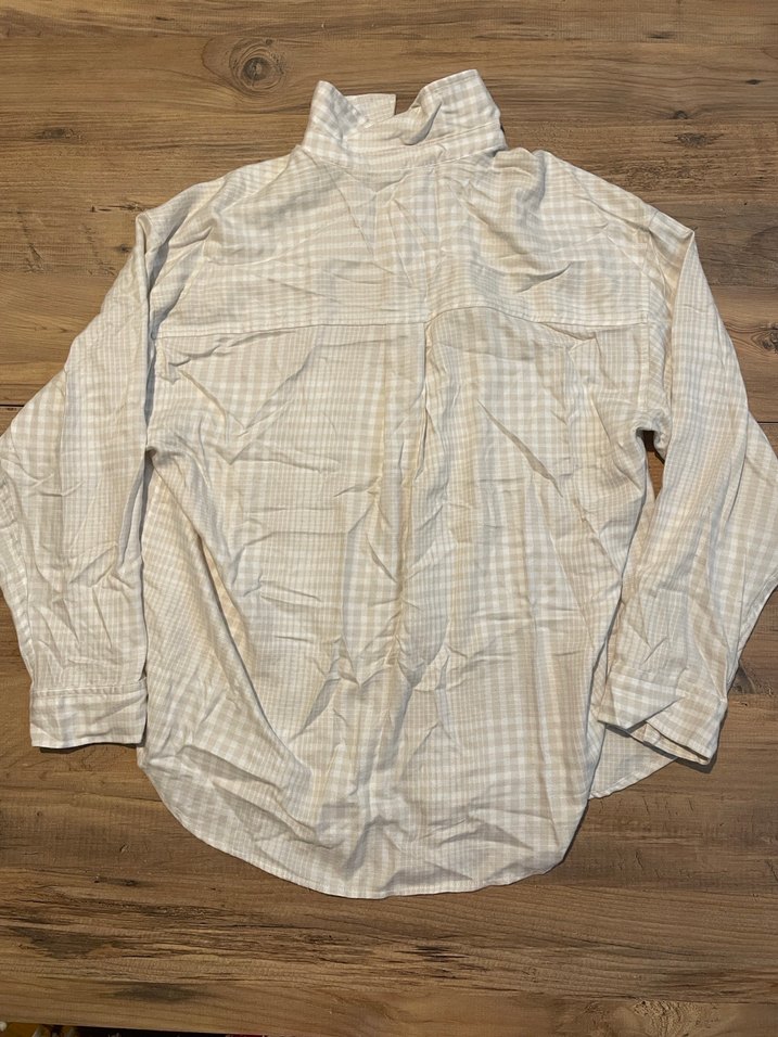 Bej Ekoseli Uzun Kollu Gömlek - Görsel 4