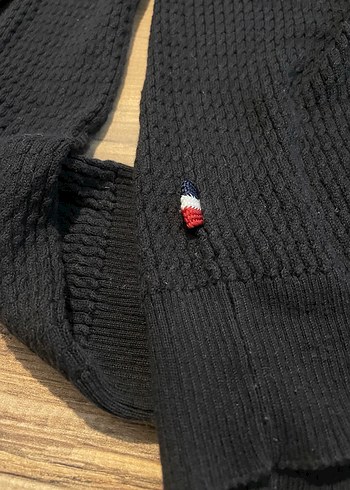 Us Polo Düğmeli Siyah Triko Hırka - Görsel 5