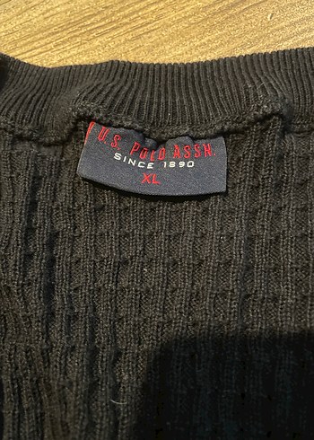 Us Polo Düğmeli Siyah Triko Hırka - Görsel 7