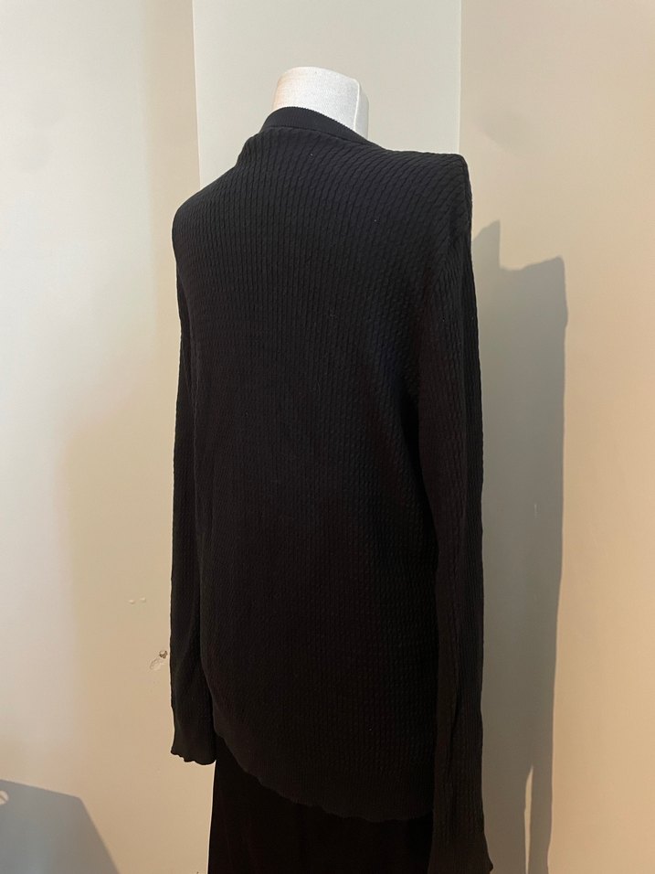 Us Polo Düğmeli Siyah Triko Hırka - Görsel 2