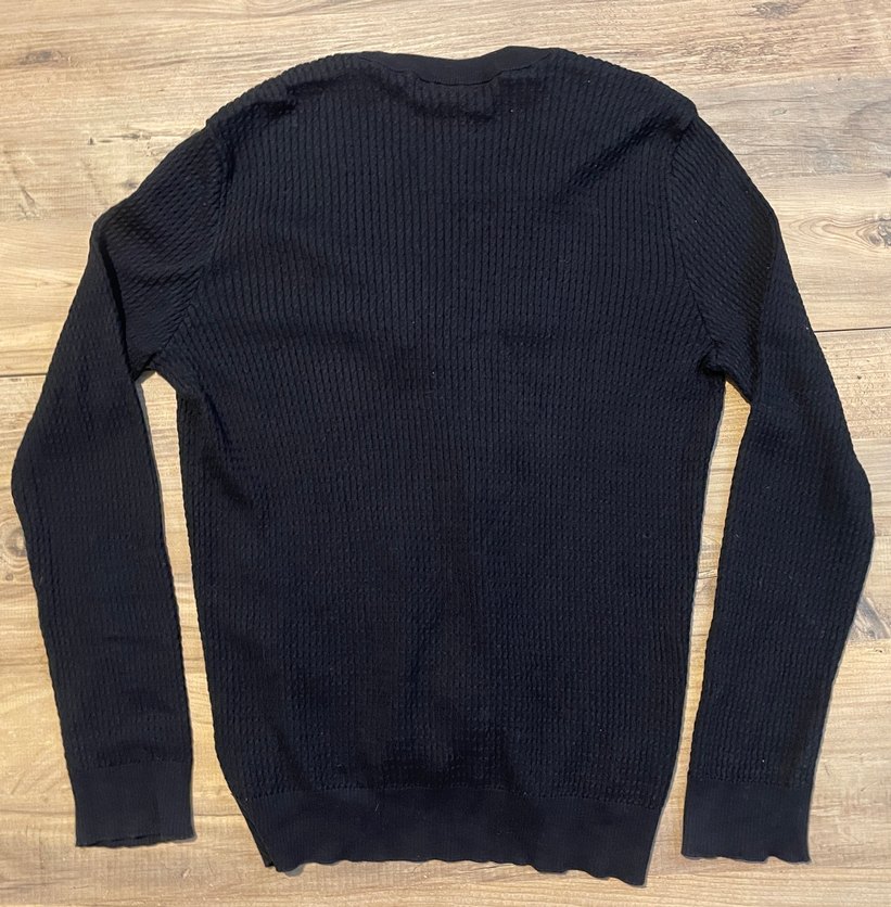 Us Polo Düğmeli Siyah Triko Hırka - Görsel 4