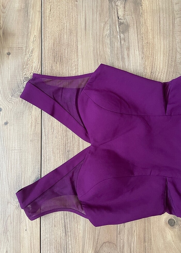 Hot contact balık etek mor abiye - Görsel 4