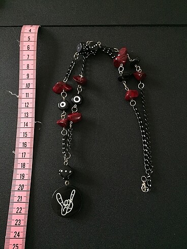 Diğer Rock işareti boncuklu kolye