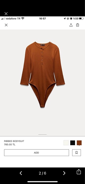 Zara Zara fitilli body