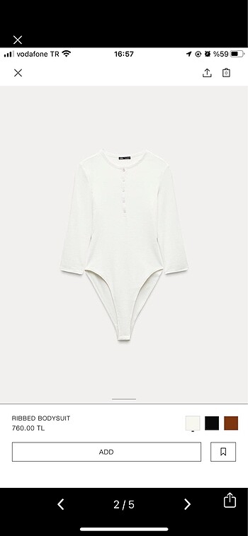 Zara Zara fitilli body