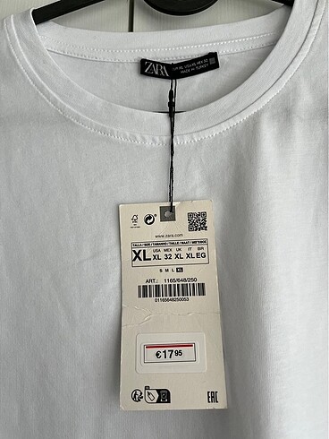 xl Beden beyaz Renk Zara dantel detaylı tişört