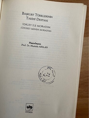 Başkurt Türklerinin Tarihi Destanı İdigey ile Moradım