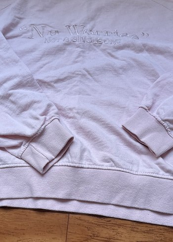 Bershka Beyaz Kadın Uzun Kollu Sweatshirt