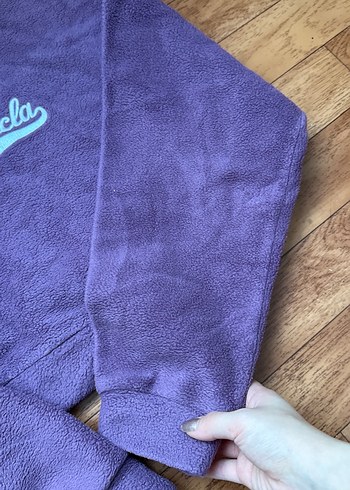 s Beden Mor Yarım Fermuarlı Uzun Kollu Sweatshirt