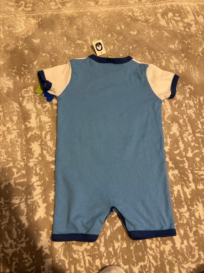 Kısa Kollu Erkek Bebek Tulum - Aslan Desenli - Görsel 4