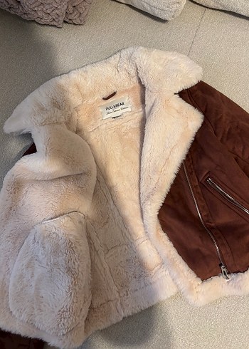 Kürk Detaylı Süet Kadın Ceket - Görsel 2