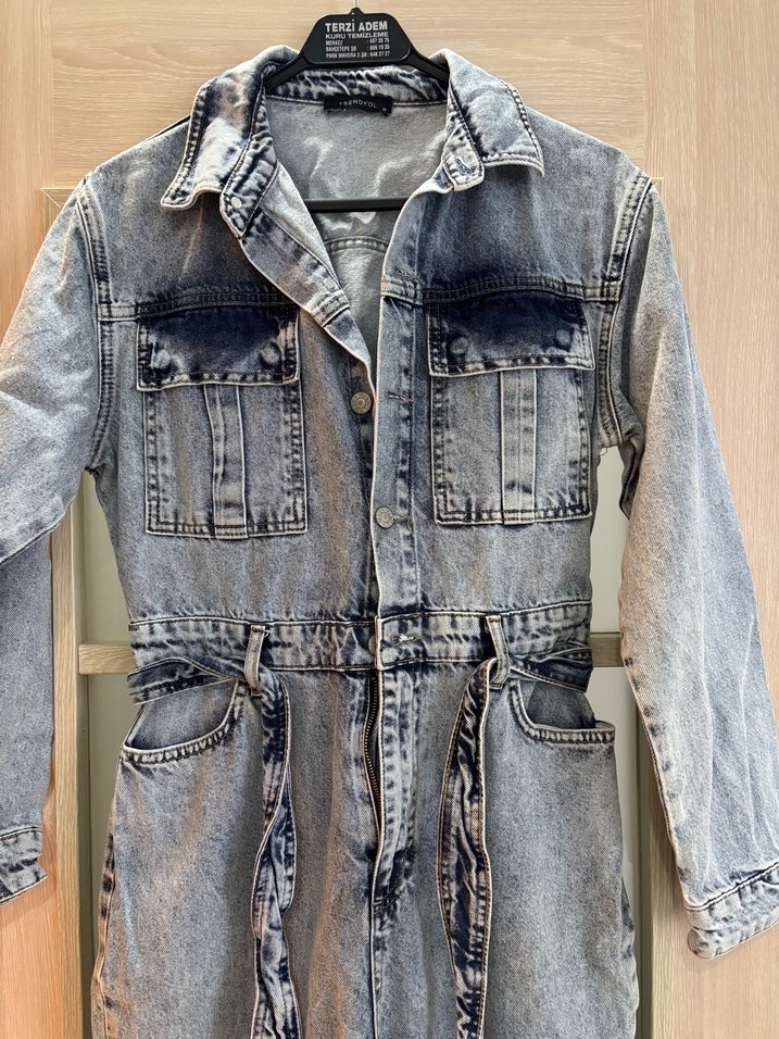 Kadın Kot Tulum - Görsel 3