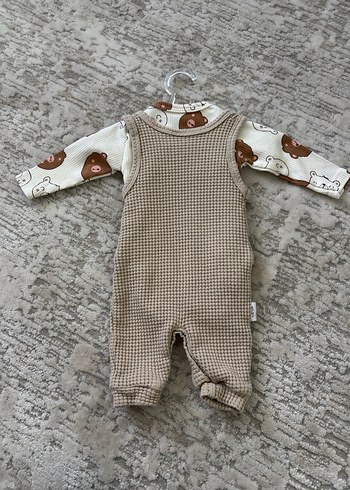 Kahverengi  Bebek Tulum Tişört Takım - Görsel 3